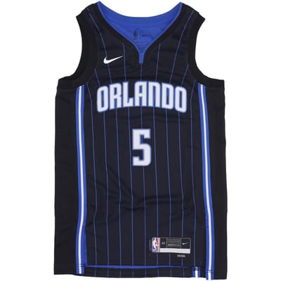 Basketbaltanktop heren Nba Icon Edition Dri-fit Swingman Jersey nr. 5 Paolo Banchero Orlmag zwart