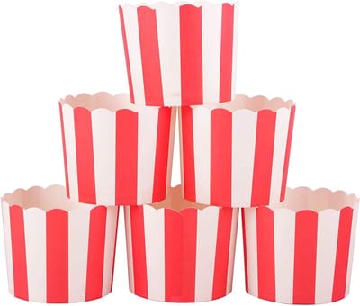 50 Stuks Muffinvormpjes van Papier in Wit en Rood voor Cupcakes, Taartjes en Feestjes zoals Verjaardagen en Bruiloften
