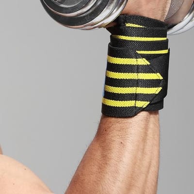Pro Care Excellent Quality® Polsbrace - Universeel links of rechts - Fitness band - Crossfit - Powerlifting - Sport - Klachten Bescherming - grijs/zwart