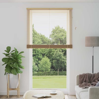 vidaXL - Venetiaanse - jaloezie - Lichtbruin - met - Patroon - 213 - x - 110 - cm - 25 - mm