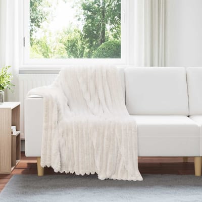 vidaXL - plaid - Crèmekleurig - 150 - x - 130 - cm - 0.45 - kg - Fleece