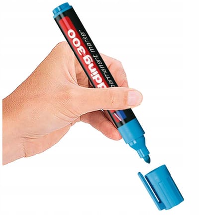 Merkloos Permanent Marker - Helder Blauw voor Metaal & Glas