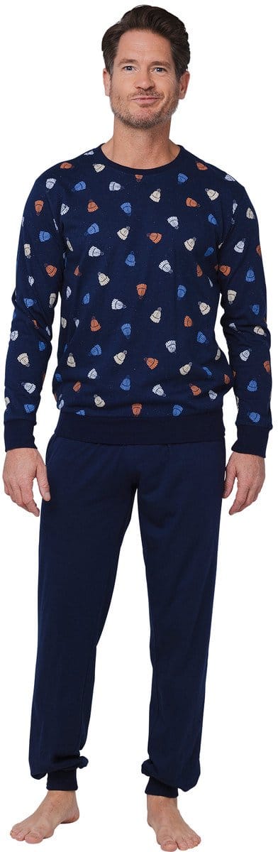 Pastunette - Pyjama - Beanie Bonanza - Katoen/Polyester - Blauw - Maat XXL