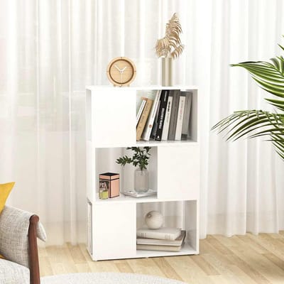 vidaXL - Boekenkast/kamerscherm - 60x24x94 - cm - bewerkt - hout - wit