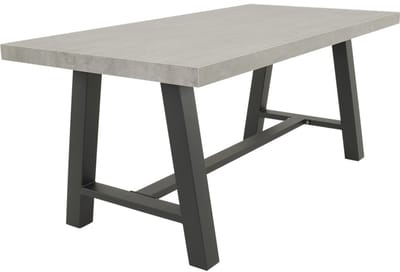 Fresco Eettafel 180x90 cm - Sintered Stone Blad in Betonlook - Moderne Rechthoekige Tafel