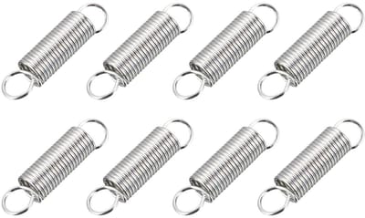 Verlengspiraalveren - Trekveren Industriële - Machineonderdelen Reparatie - Roestbestendig Metaal - 46 mm vrije lengte - Zilverkleurig