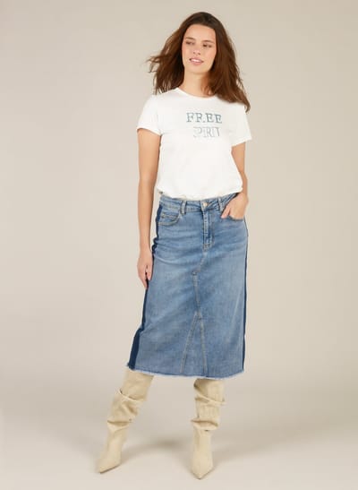 YEST Iris Bottoms - Bleach Blue Denim - maat 44