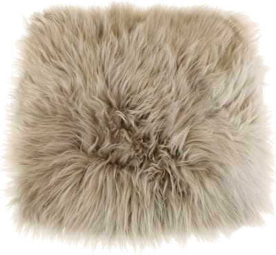 Moderne Zachte Zitting Kussen van Echt Lammy, Decoratief Vacht Kussen voor Stoelen en Tafels, 35 cm in Platinum Grijs
