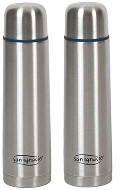 San Ignacio RVS thermosfles/isoleerkan 500 ml - 2x - voor warme / koude dranken onderweg