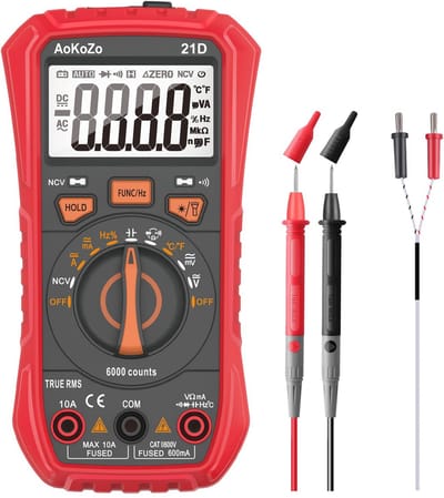 Digitale Multimeter 6000 Tellingen met TRUE RMS en Automatisch Bereik