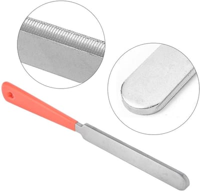 Dailygoods- Gitaarfretvijl Draagbaar - Slijpgereedschap - Roestvrij Staal - Antiroest - Ultradun - Afmetingen 185 x 15 x 4 mm - Gitaar Slijpgereedschap