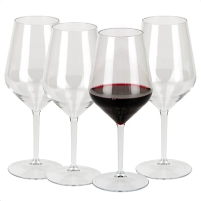 Cheqo® Wijnglazen Set - Wijnglazen - Wijnglazen 4 Stuks - Wijnglazenset 4 - Wijnglazen Set 4 - Wijnglas Set - Wijnglas - Wijnglazen voor Diner - Wijnglazen voor Borrel - Wijnglazen Cadeau