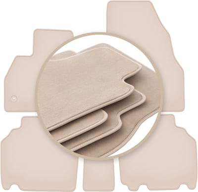 PREMIUM beige vloermatten voor: Mercedes Citan Kombivan 2012-