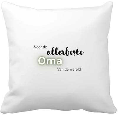 Akyol - voor de allerbeste oma van de wereld Kussen hoes - Oma - de beste oma - verjaardagscadeau - verjaardag - cadeau - cadeautje voor oma - oma artikelen - kado - geschenk - gift - 40 bij 40 cm