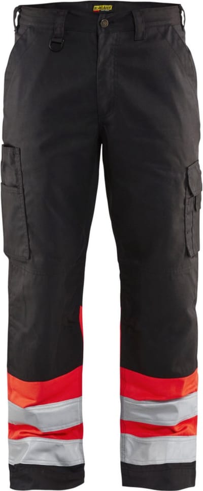 Blaklader Werkbroek High Vis 1564-1811 - Zwart/High Vis Rood - C44
