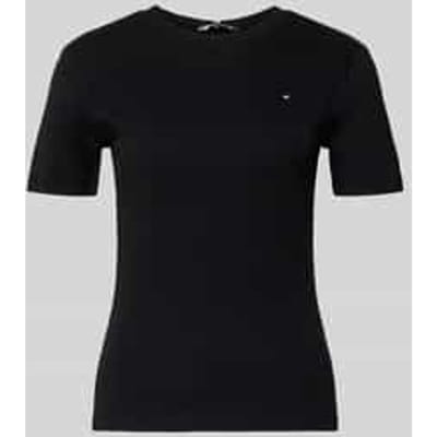 slim fit T-shirt van puur katoen
