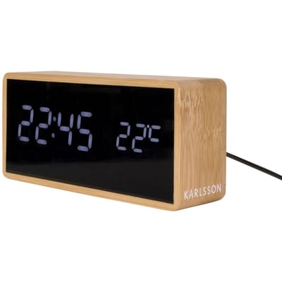 Karlsson Wekker Tube - Bamboe - 14,8x7x4,2cm - Modern - Wekker voor slaapkamer - Wekkers