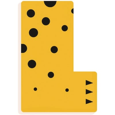 DJECO houten letter designed animal L