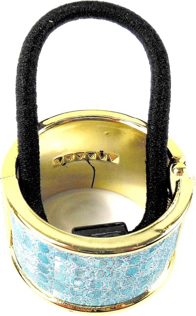 Staartklem glitter blauw puntjes