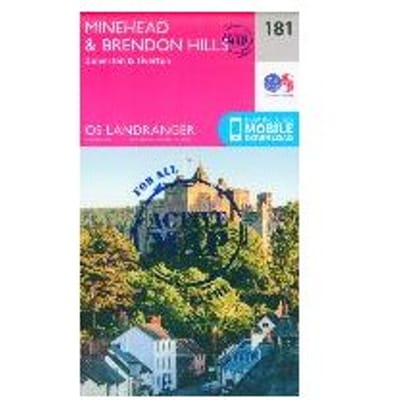 Minehead & Brendon Hills, Dulverton & Tiverton - Ordnance Survey
