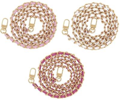 Allecto - Handtas ketting riemen - Metaal kettingen - Vervanging - Rood roze wit - PU leer - DIY - Schoudertas - Crossbody - Accessoire