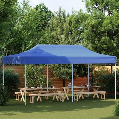 Opvouwbare Partytent 6x3m Blauw - Waterdichte & UV-bestendige Tuintent