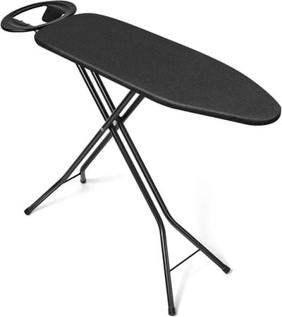 Dailygoods- Strijkplank Hoogte Verstelbaar - Stalen Bovenkant - Antislip Steun - Opvouwbaar - Compact 97 x 30 cm - Hittebestendig - Strijktafel