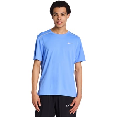 Nike Miler T-shirts Heren - Blauw - Maat L - Poly Jersey