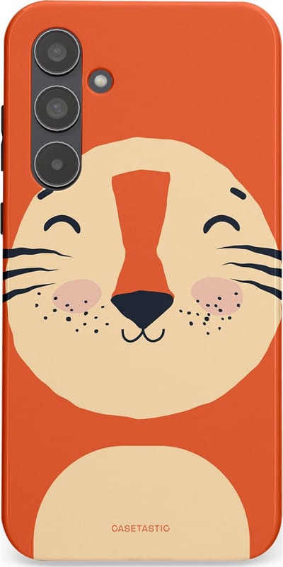 Casetastic hoesje geschikt voor Samsung Galaxy A55 - Dubbellaagse bescherming - Knuffelkopjes tijger - Fashion Case - Terracotta Zand