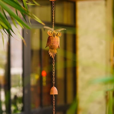 Uil Regenketting - Waterafvoer Ketting - Tuin Decoratie - Charmant Uil Ontwerp - 230 cm Lengte - Zoals Afgebeeld
