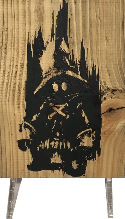 CharredArt - Houten bord FF8 Vivi | Hout kunst - Huis decoratie woonkamer - Wanddecoratie accessoires - Interieur decoraties