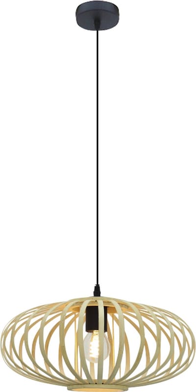 Olucia - LIEVE - Hanglamp - Bruin / Zwart - Vorm: Rond