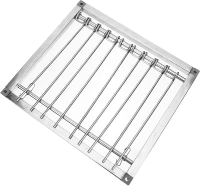 Automatische Deur - Kippenhok Deur - Vogelverblijf Beveiligen - Roestvrij Staal - 29 x 26 cm - Zilver