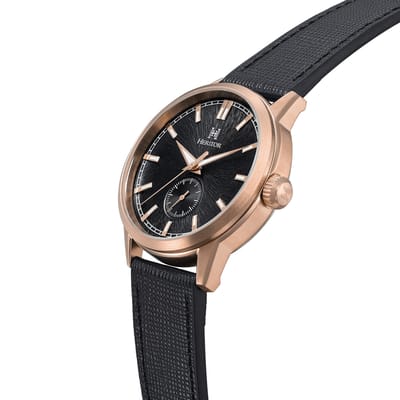 Heritor Automatic Argento horloge met leren band - roségoud/zwart