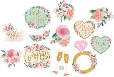 Amscan Cutouts Mint To Be 12 Stuks