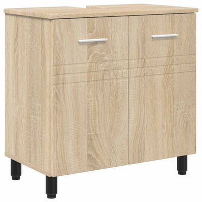 vidaXL - Badkamer - vaniteitsunit - Sonoma - Eiken - 60 - x - 35 - x - 60 - cm