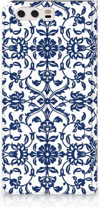 Huawei P10 Plus Smart Cover Flower Blue