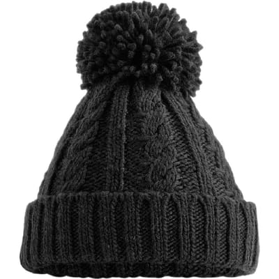 Beechfield Unsiex Volwassenen Kabelbreien Melange Beanie (Zwart)
