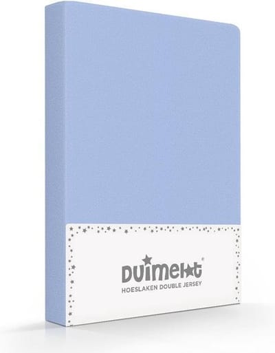 Romanette 100% Zachte Dubbel Jersey Kinder Hoeslaken - 60x120 + 70x140/150 - Blauw