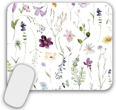Kleine muismat met bloemenmotief 24x20 cm
