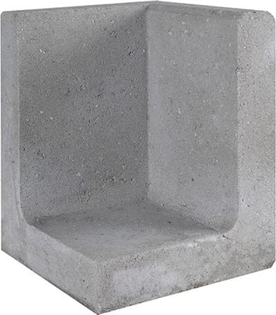 L-element hoek grijs 30x30x40 cm