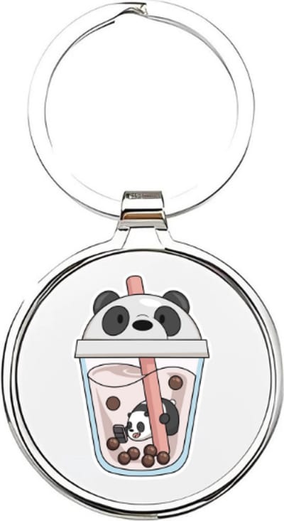 Akyol - Panda Sleutelhanger - panda - dierenliefhebbers - pandabeer - Chinese panda - Bamboebeer - zwart witte beer - beer - teddybeer - dierentuindier - dier - dieren sleutelhanger - Reuzenpanda - 4 x 7,5 CM