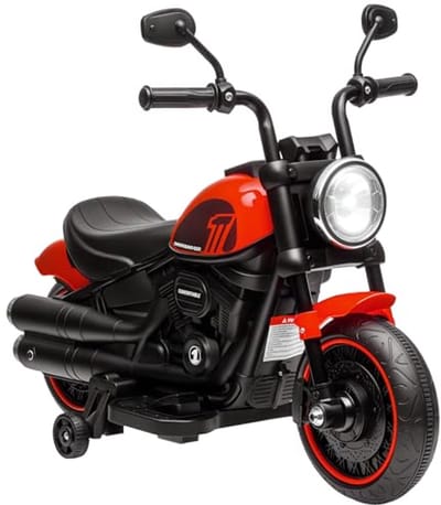 Elektrische Kinder Motorfiets met Antislip Wielen en Koplamp - Voor Kinderen van 18 tot 36 Maanden, 6V