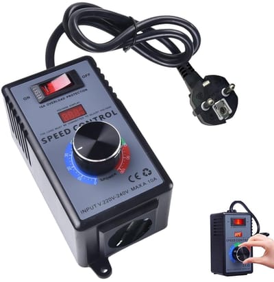 Fokelyi - Spanningsregelaar - AC 220V 10A 4000W - Toerental regelaar - Temperatuur Motor Ventilator Snelheidscontroller - Motortoerentalregelaar - Dimmer - Motor spanningsregelaar