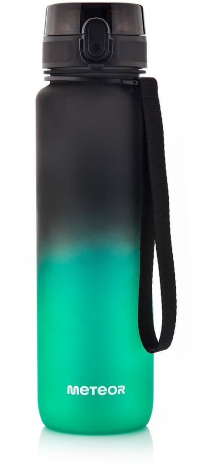 Meteor Sportfles 1000 ml - Sportfles - Zwart/Groen, Antislip, BPA-vrij