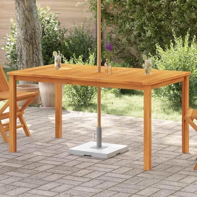 Tuintafel - Eettafel Balkon - Buiten Eten - Massief Acaciahout - 150x90x74 cm - Natuurlijk Hout