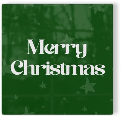 Tegeltje Merry Christmas – groen – kerst tegeltje – tegeltje met tekst