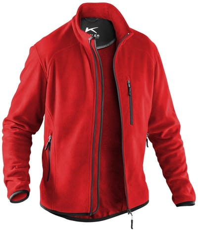 KUBLER WEATHER 12425369 Fleece Werkjas HEREN Veiligheidsjas Middelrood - Ademend - Stretch - Oeko Tex