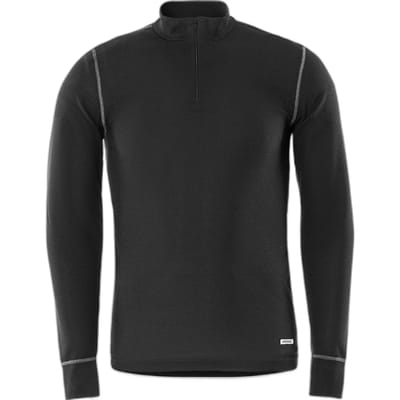 Fristads T-Shirt Lange Mouwen Met Korte Rits 789 Of - Zwart - XS