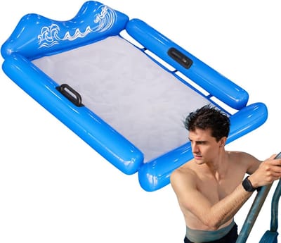 Waterhangmat - Opblaasbaar Zonnebed - Ontspannen in Water - Compact Ontwerp - 78 x 110 cm - Blauw